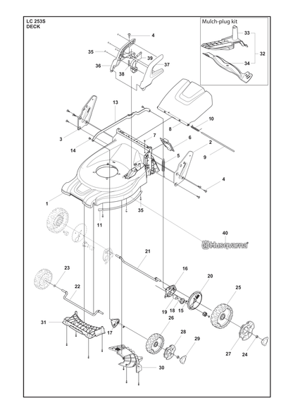 Husqvarna 501716101 onderdelentekening - positie 8