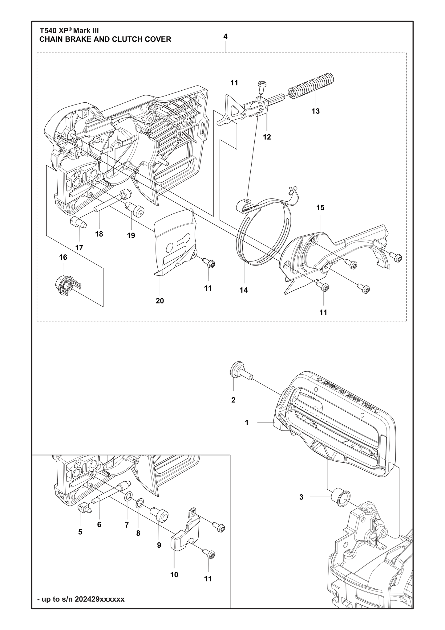 Husqvarna 505543302 onderdelentekening - positie 15
