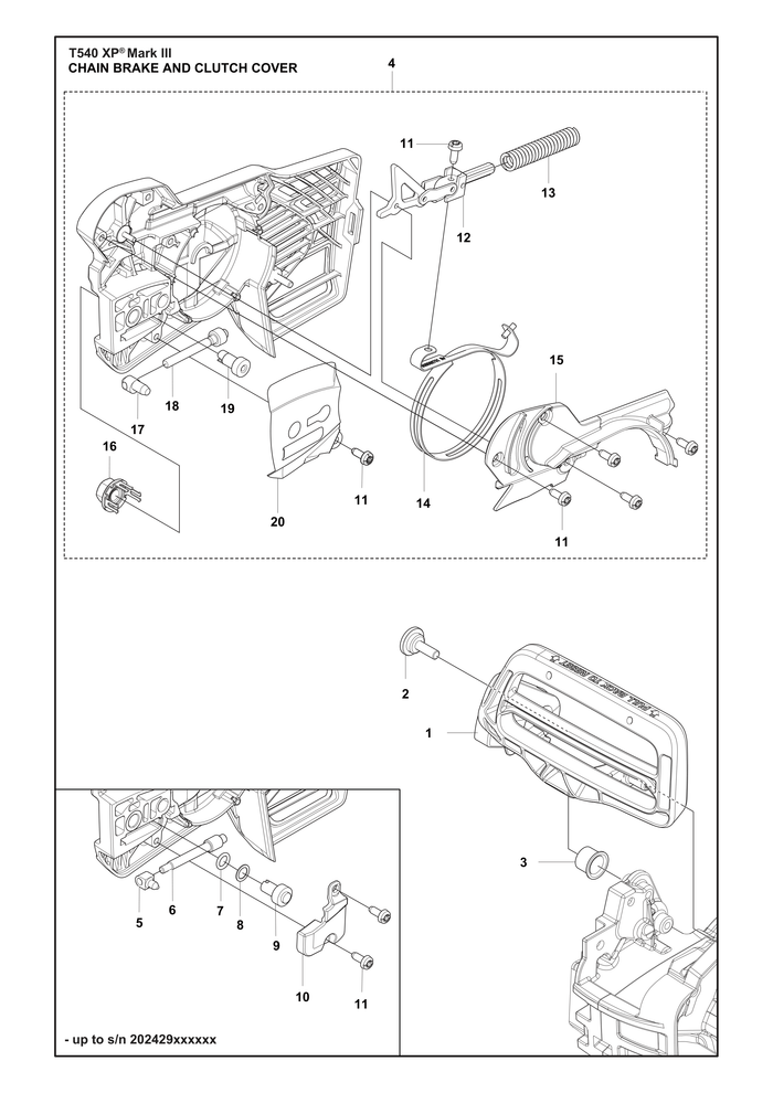 Husqvarna 599820301 onderdelentekening - positie 4