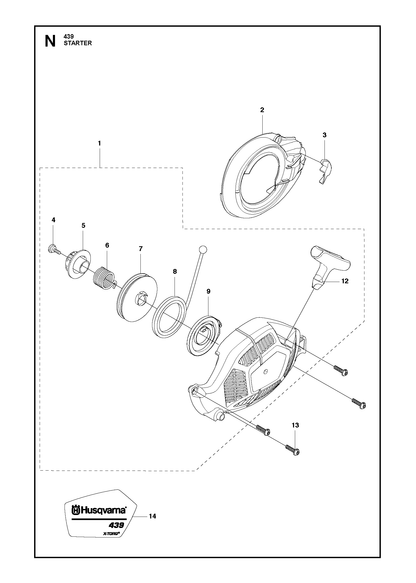 Husqvarna 579313501 onderdelentekening - positie 14
