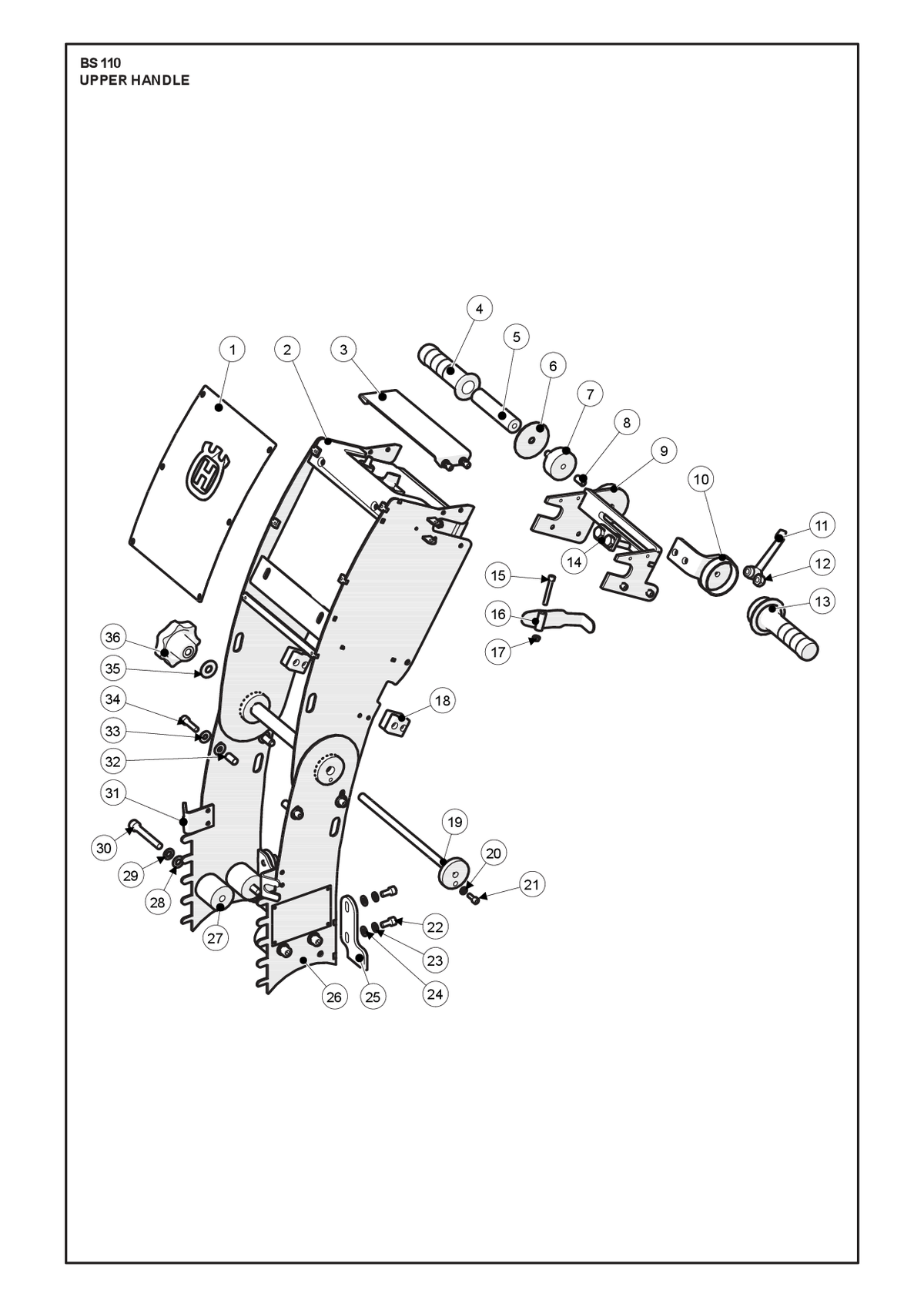 Husqvarna 533697801 onderdelentekening - positie 13