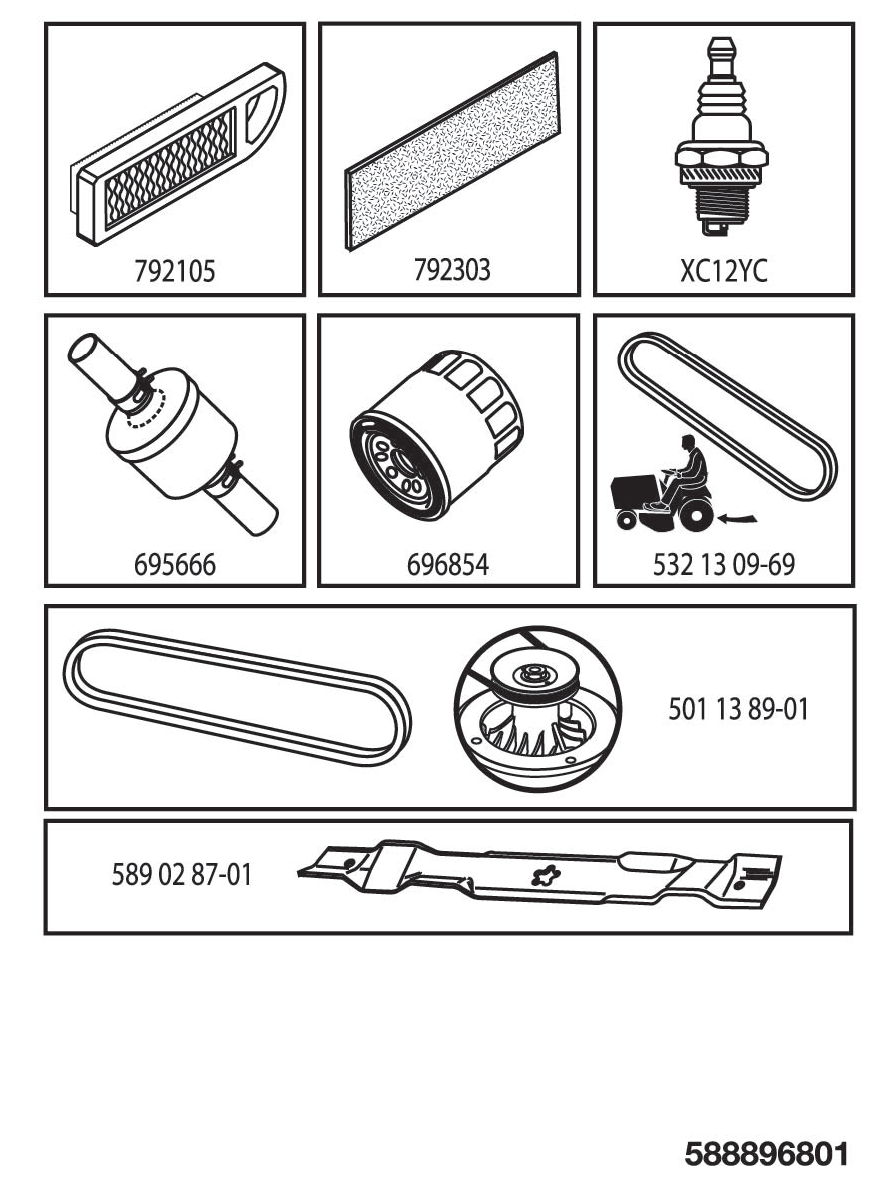 Husqvarna 589028701 onderdelentekening - positie 8