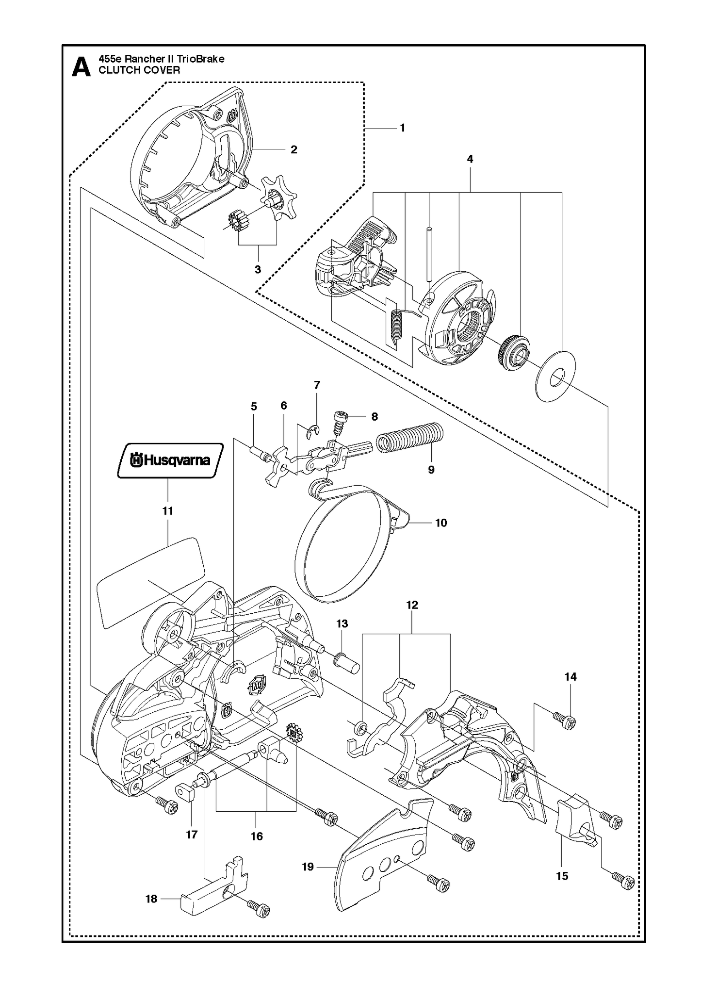 Husqvarna 505324201 onderdelentekening - positie 1