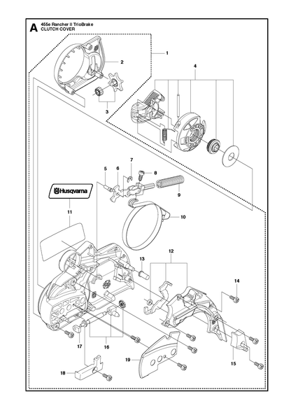 Husqvarna 505324201 onderdelentekening - positie 1