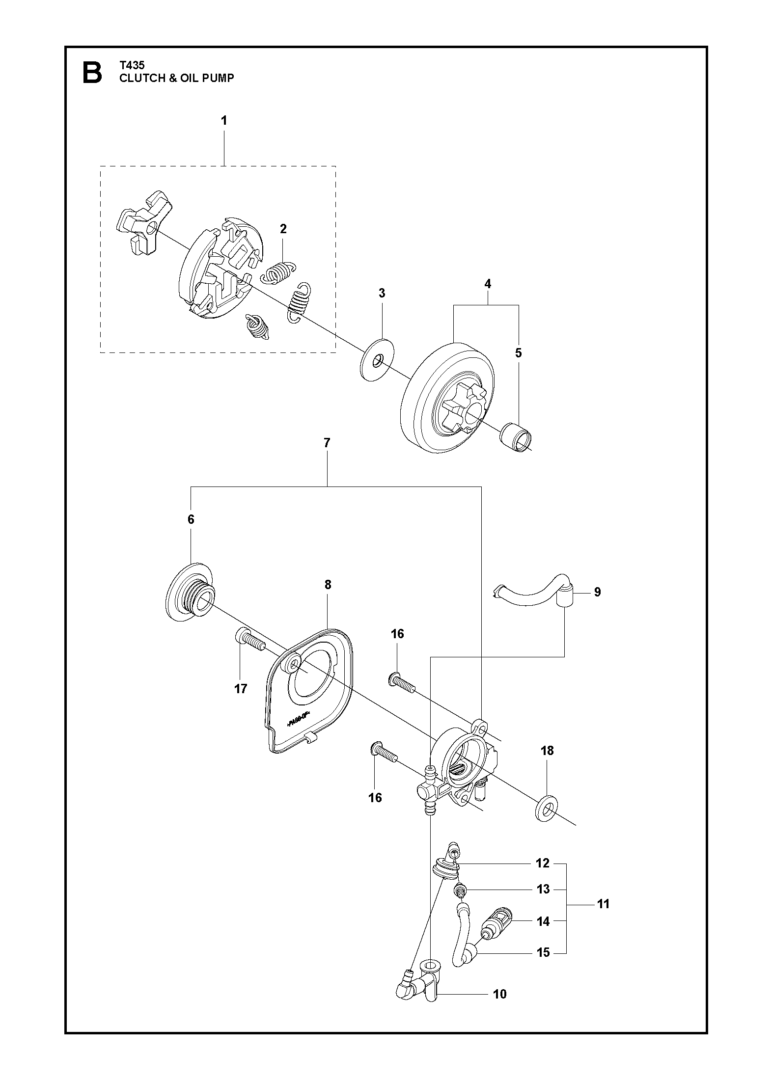 Husqvarna 505053301 onderdelentekening - positie 18