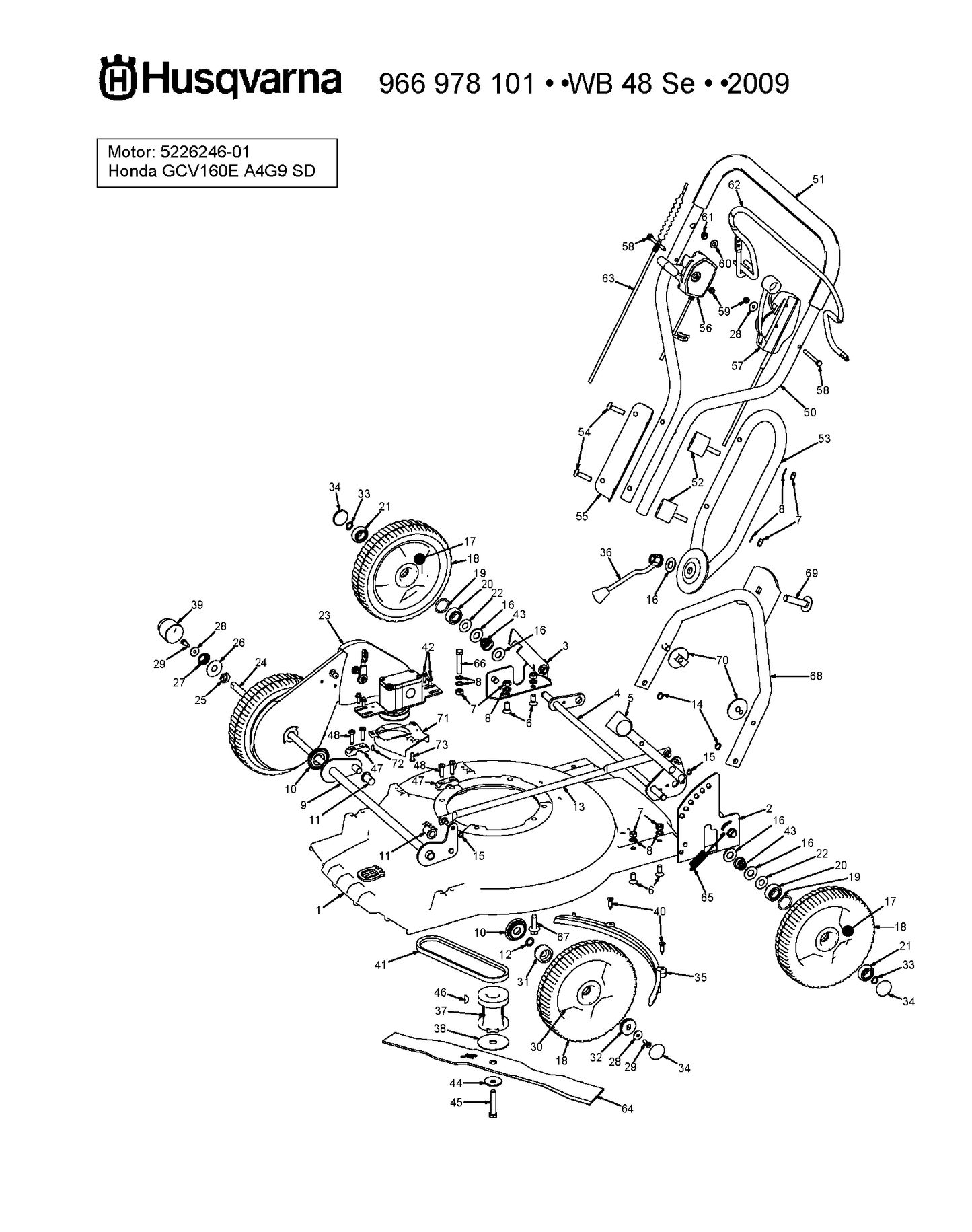 Husqvarna 504459201 onderdelentekening - positie 60