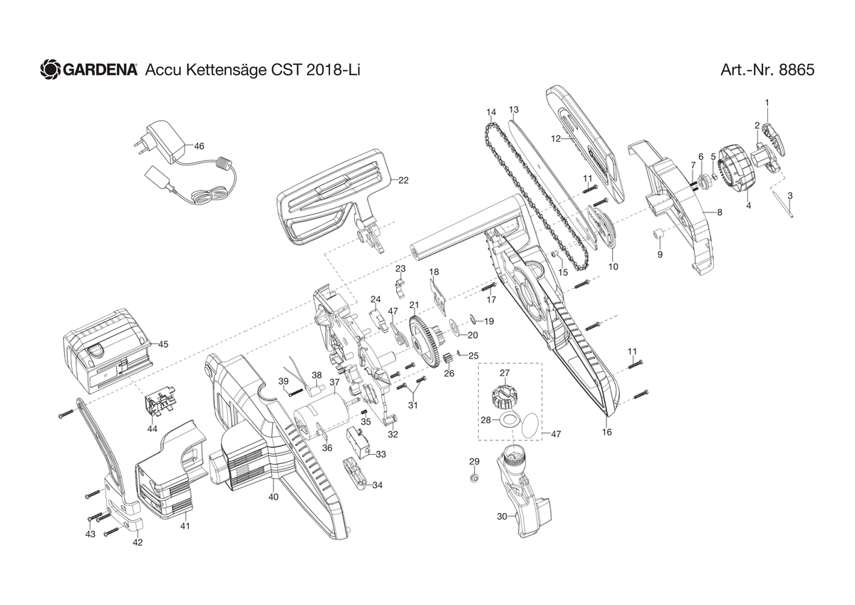 Husqvarna 589871801 onderdelentekening - positie 46