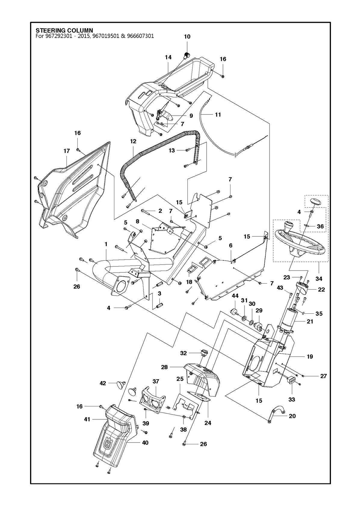 Husqvarna 576231101 onderdelentekening - positie 41