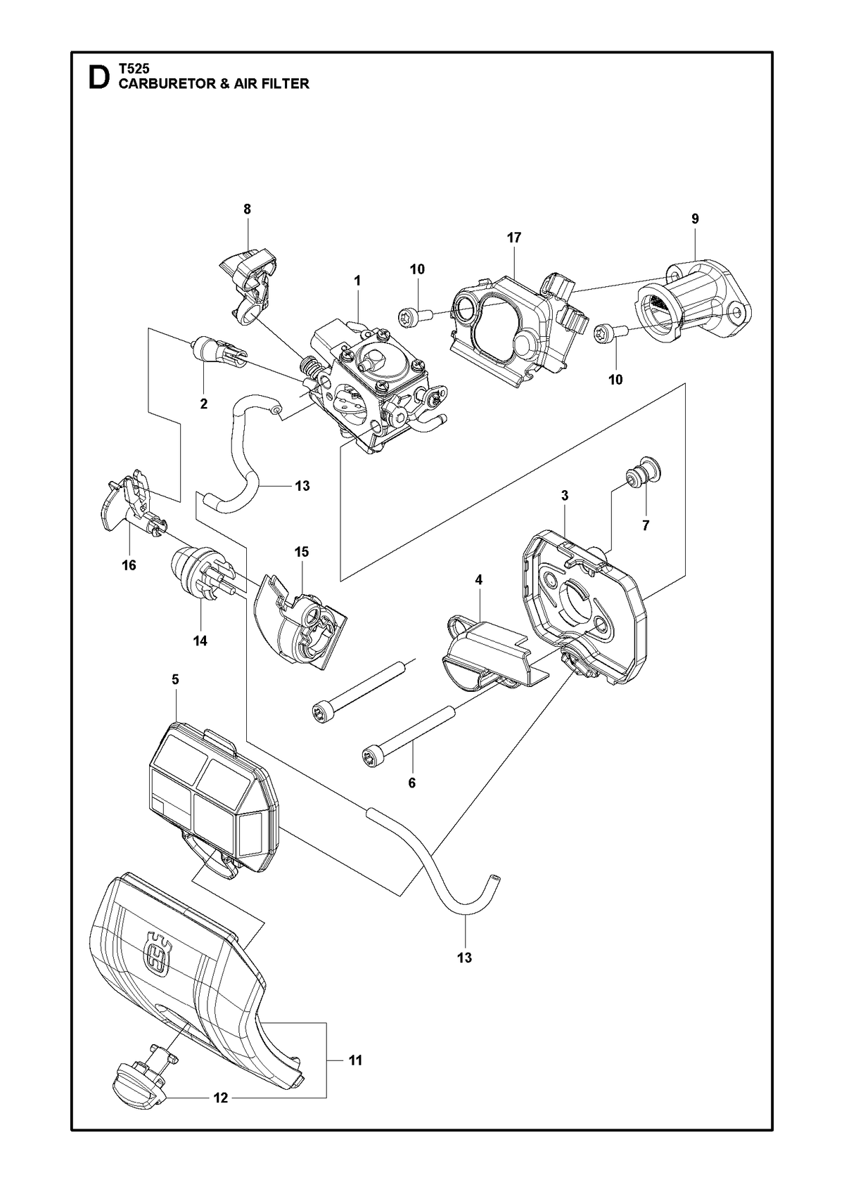 Husqvarna 588662501 onderdelentekening - positie 2
