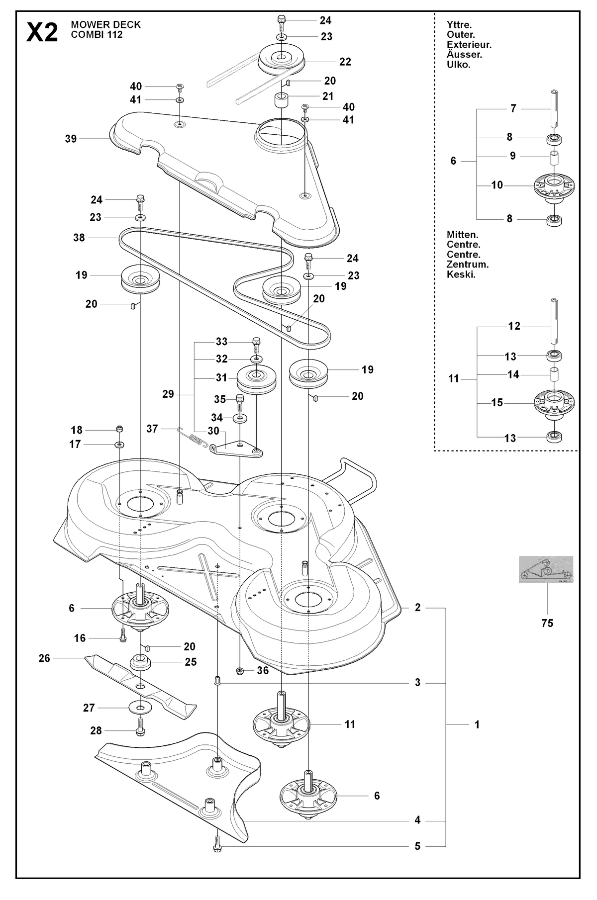 Husqvarna 535411901 onderdelentekening - positie 38