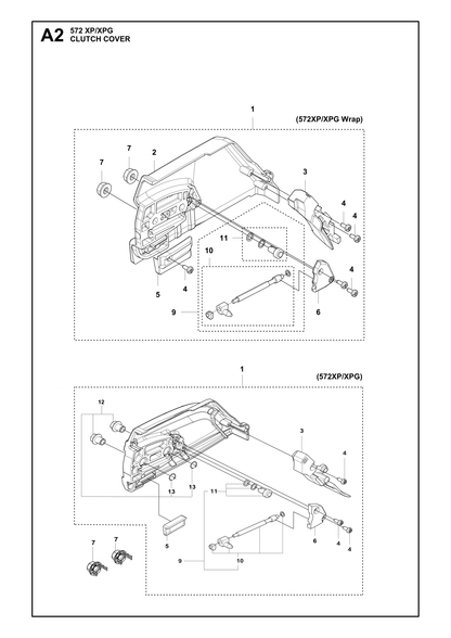 Husqvarna 594907802 onderdelentekening - positie 1