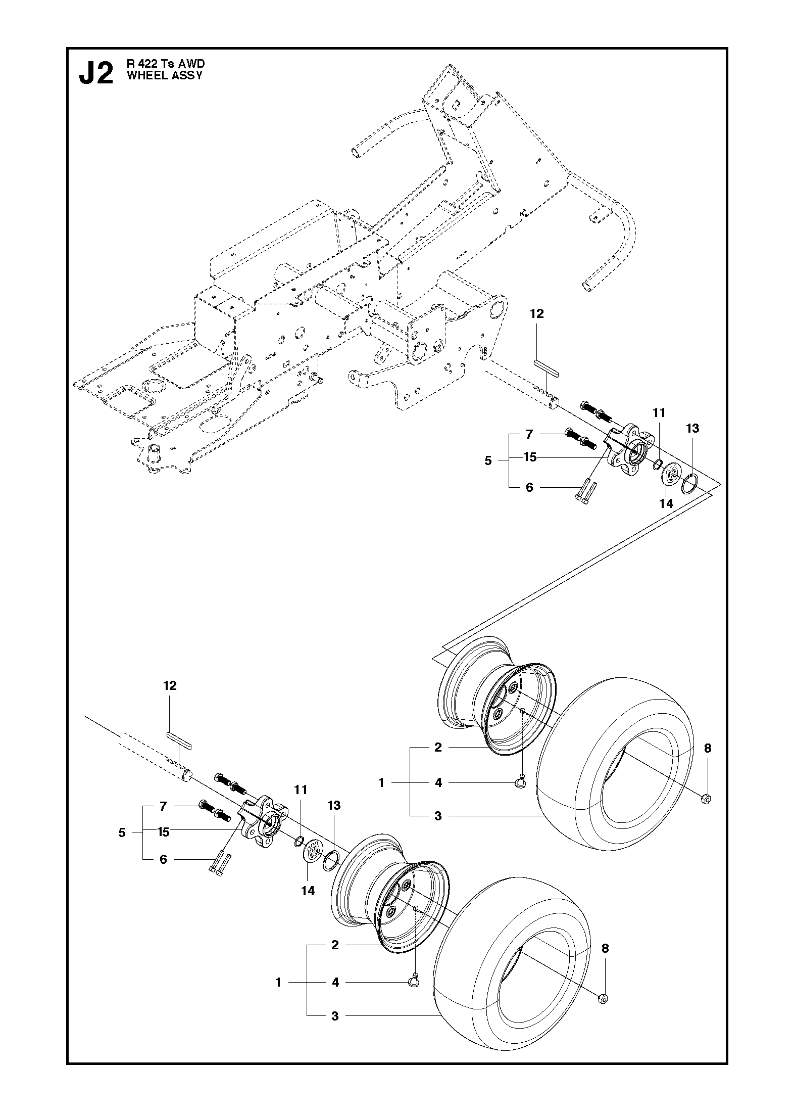 Husqvarna 504630002 onderdelentekening - positie 1