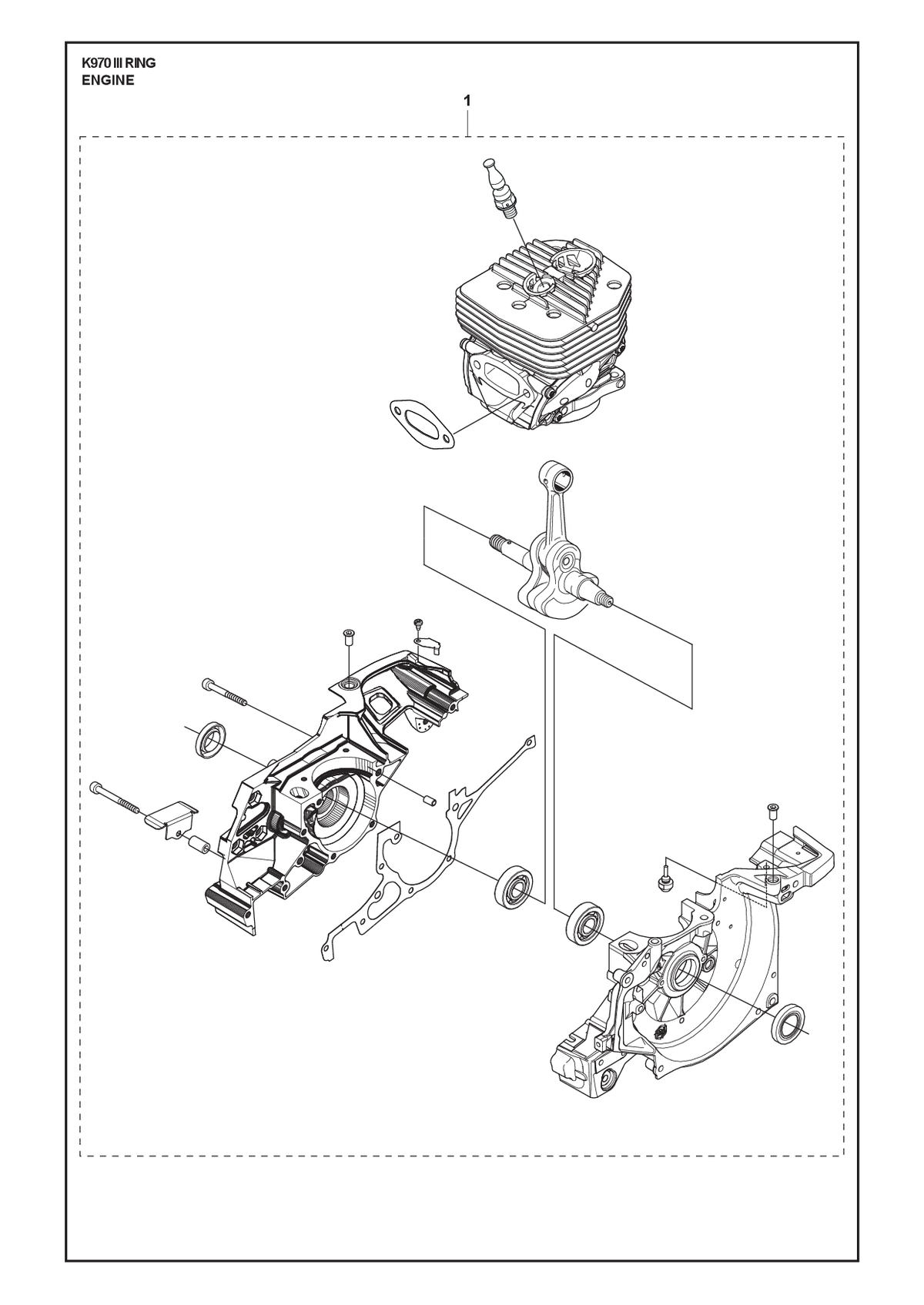 Husqvarna 588487411 onderdelentekening - positie 1
