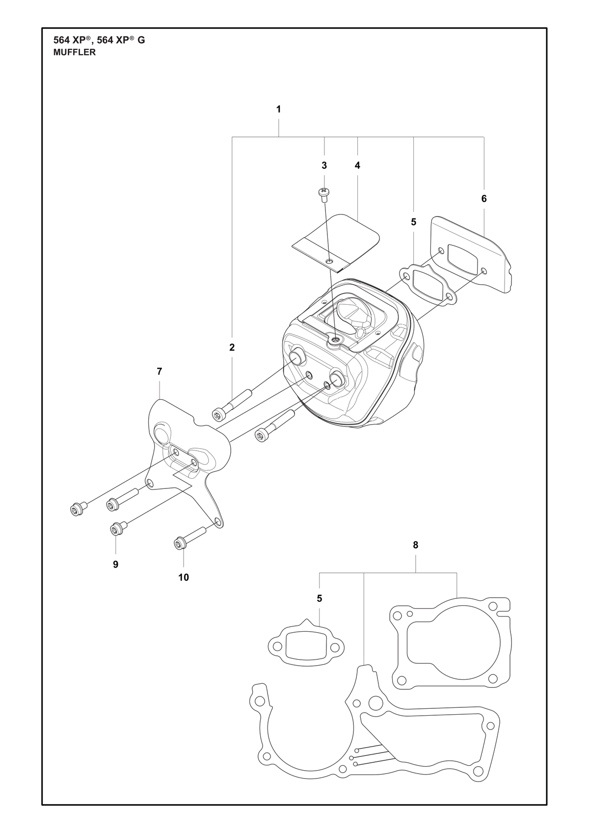 Husqvarna 525755104 onderdelentekening - positie 10