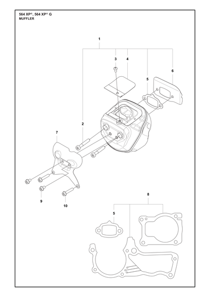 Husqvarna 525755104 onderdelentekening - positie 10