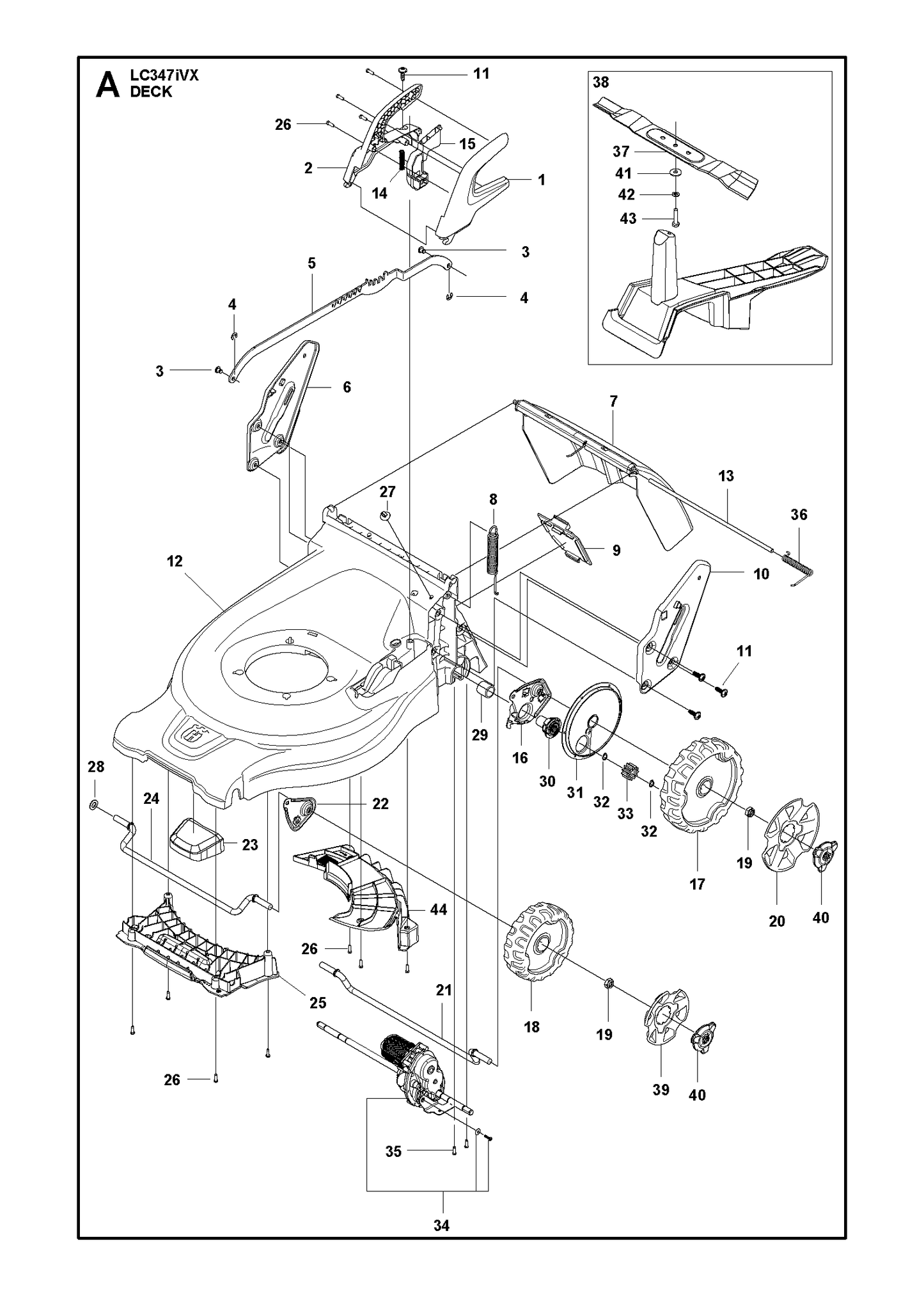 Husqvarna 501861001 onderdelentekening - positie 30