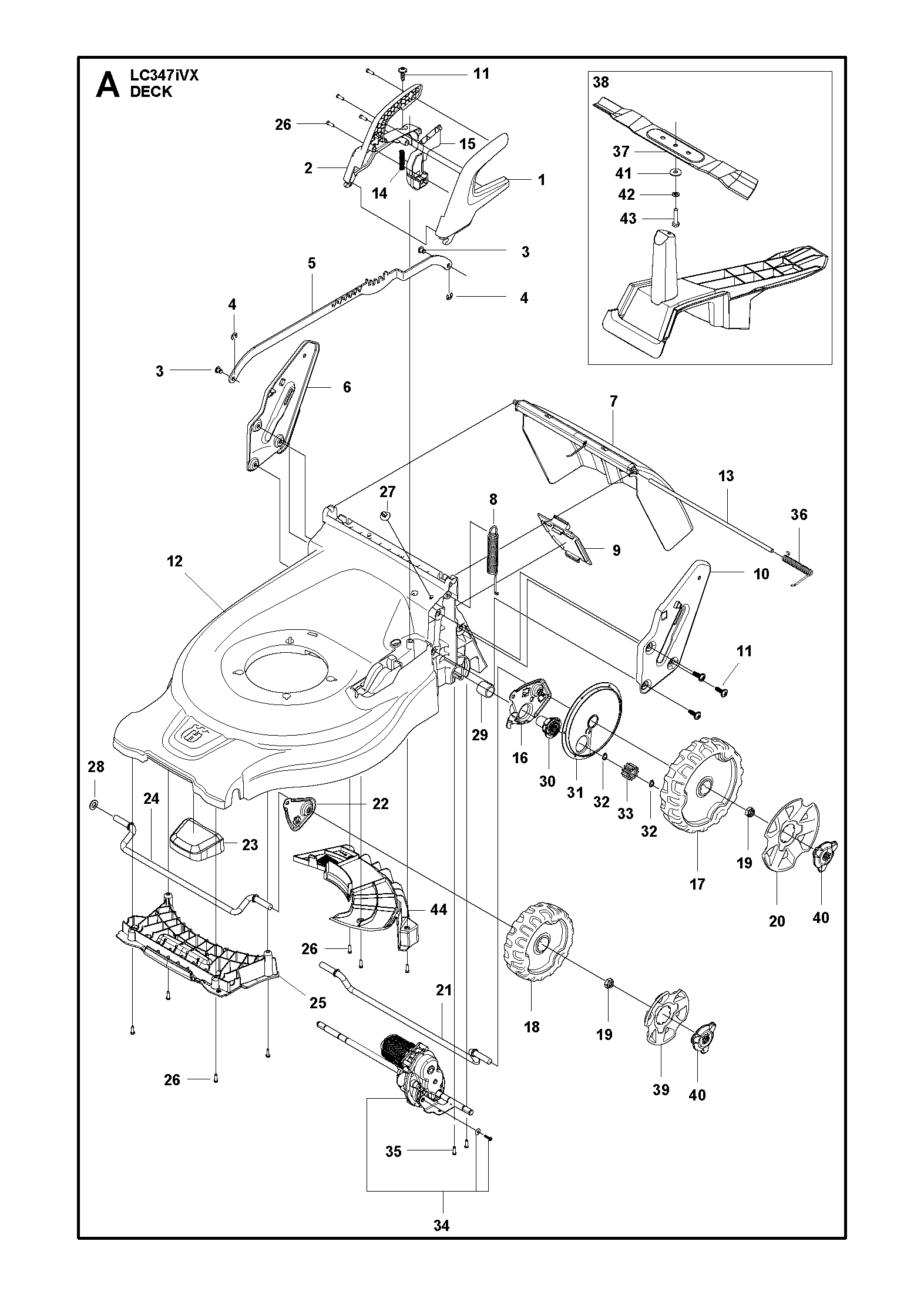 Husqvarna 501861001 onderdelentekening - positie 30