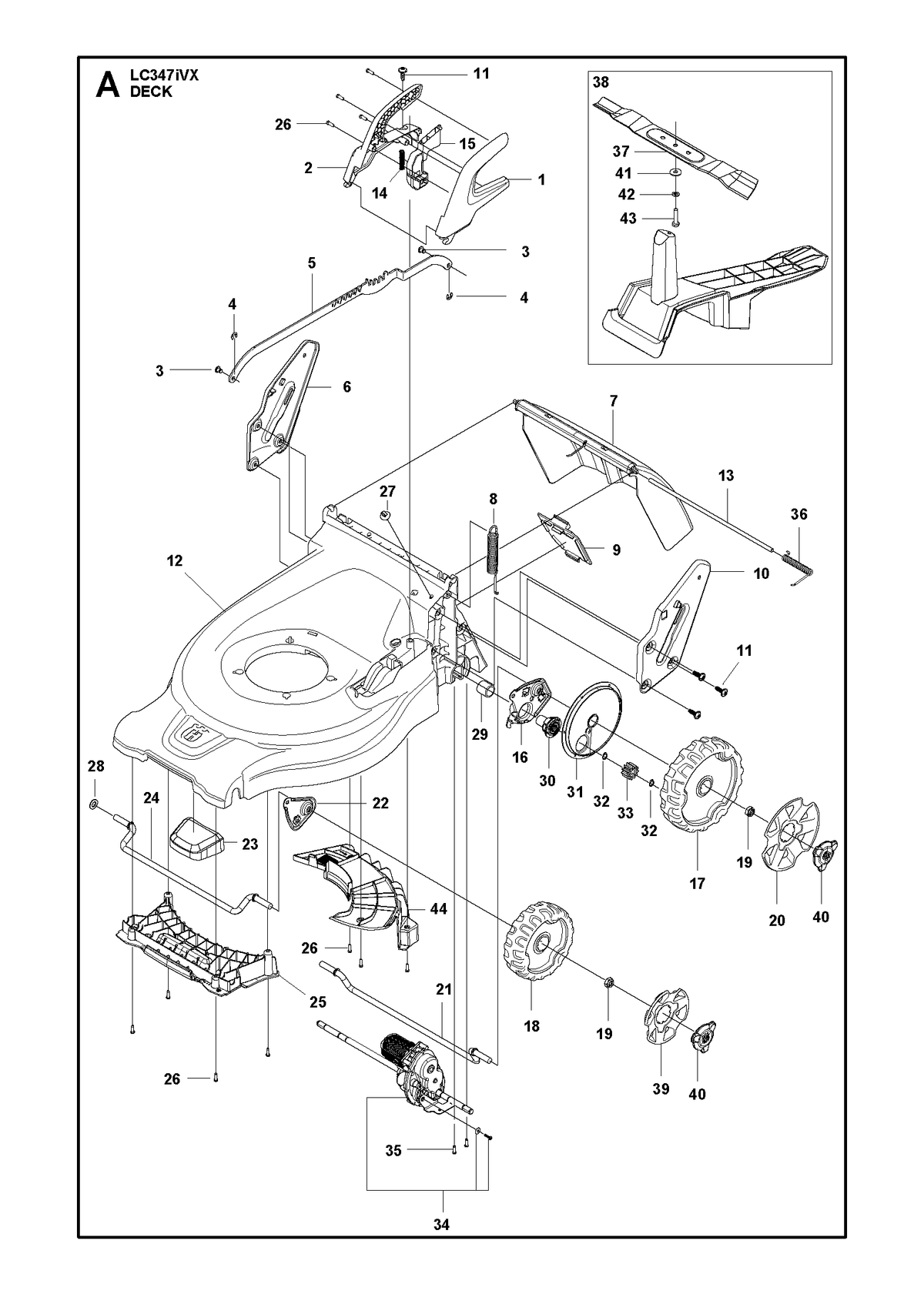 Husqvarna 590701010 onderdelentekening - positie 37