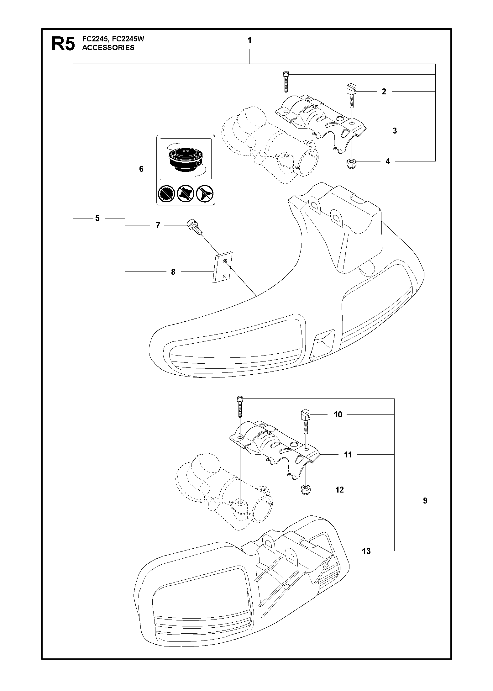 Husqvarna 503954304 onderdelentekening - positie 5