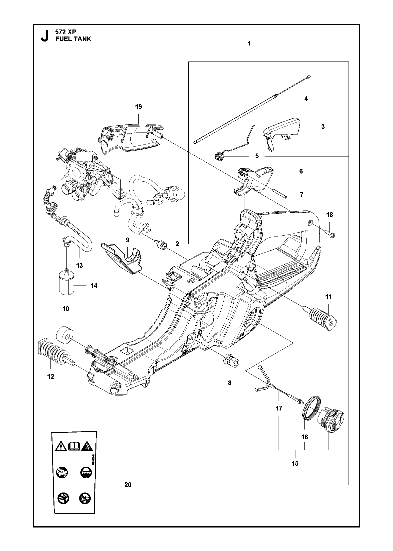 Husqvarna 503854103 onderdelentekening - positie 12