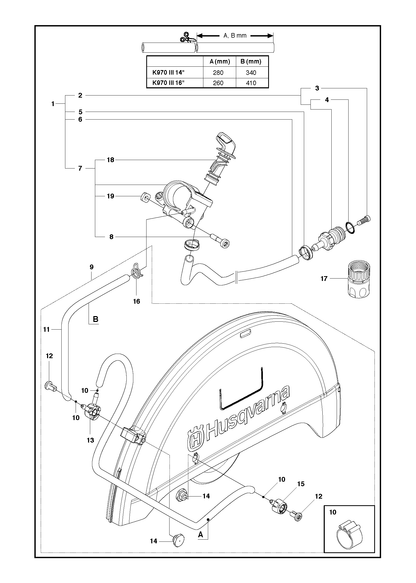 Husqvarna 504634602 onderdelentekening - positie 12