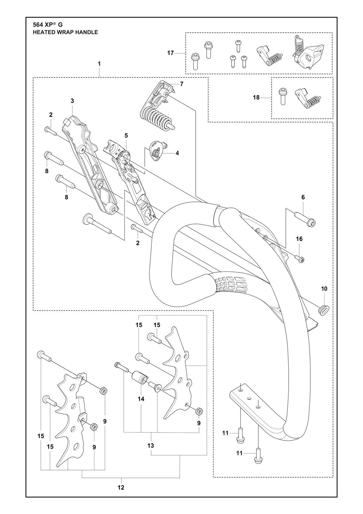 Husqvarna 525887404 onderdelentekening - positie 2