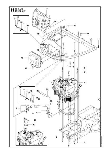 Husqvarna 504613402 onderdelentekening - positie 19