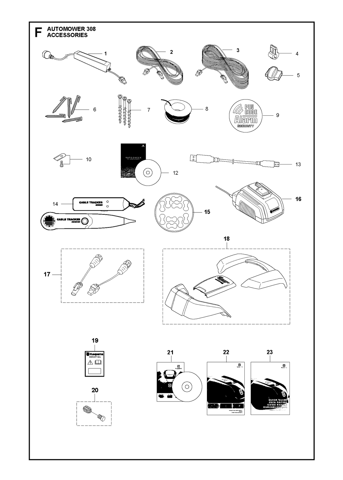 Husqvarna 581145105 onderdelentekening - positie 1
