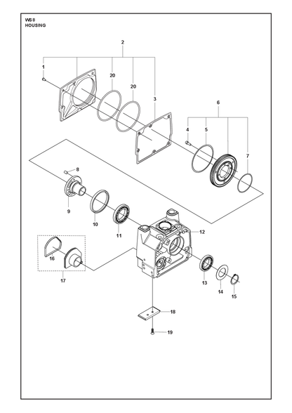 Husqvarna 589006201 onderdelentekening - positie 20