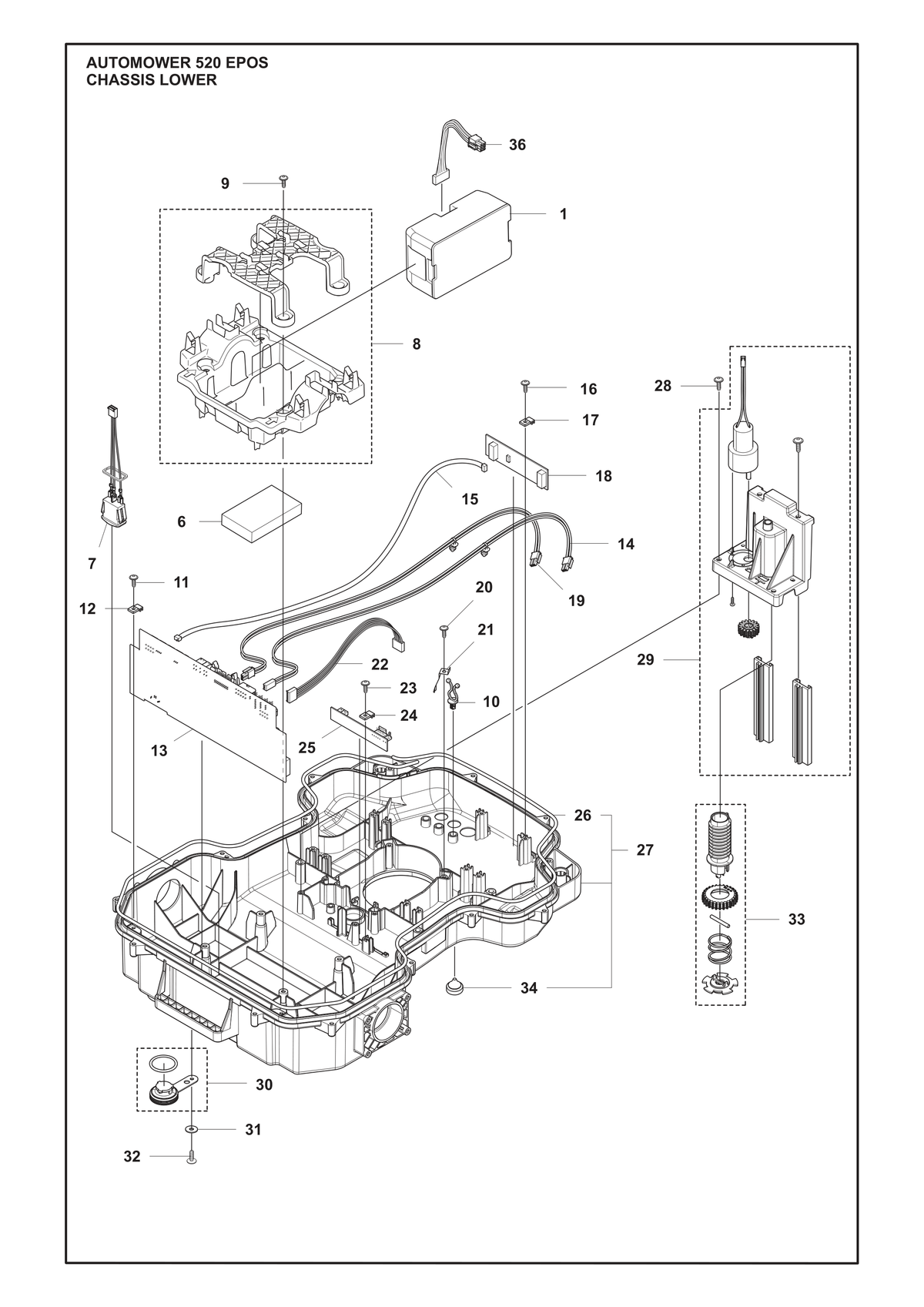 Husqvarna 588818402 onderdelentekening - positie 14