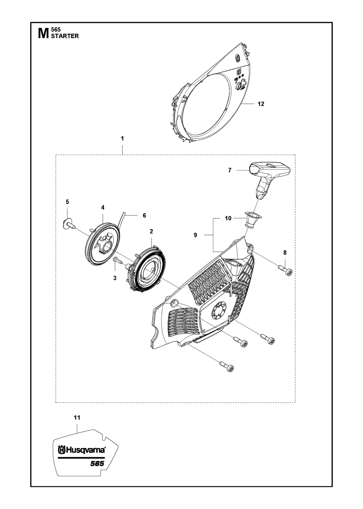 Husqvarna 575396403 onderdelentekening - positie 11