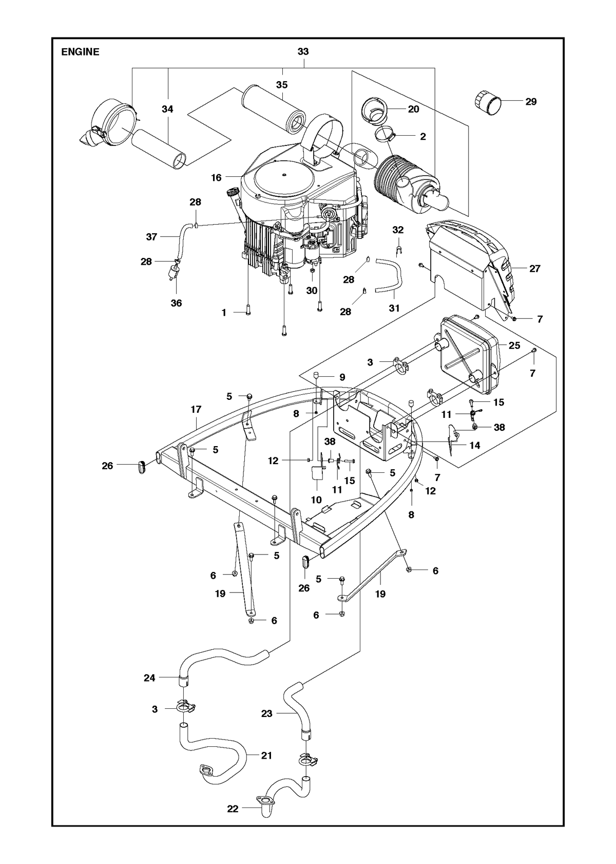 Husqvarna 584659001 onderdelentekening - positie 38