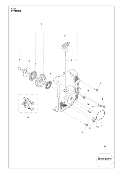 Husqvarna 525838301 onderdelentekening - positie 2