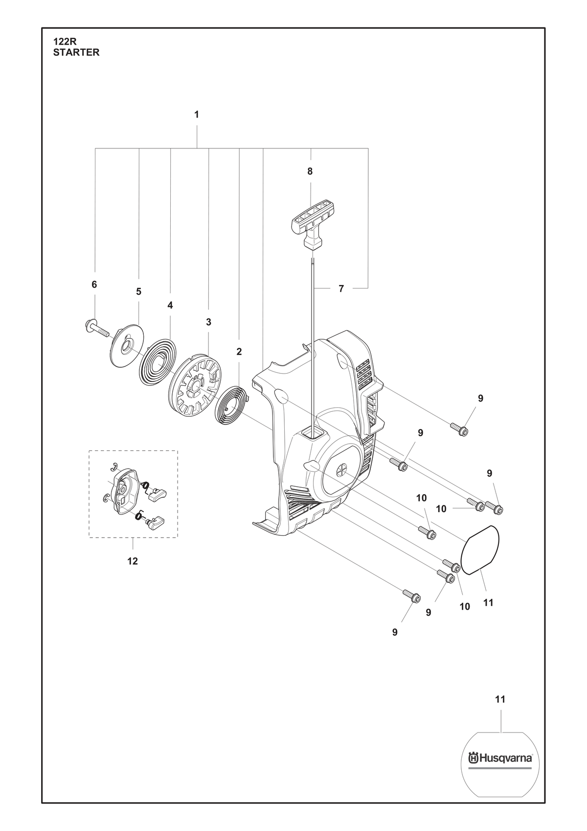 Husqvarna 525594001 onderdelentekening - positie 4