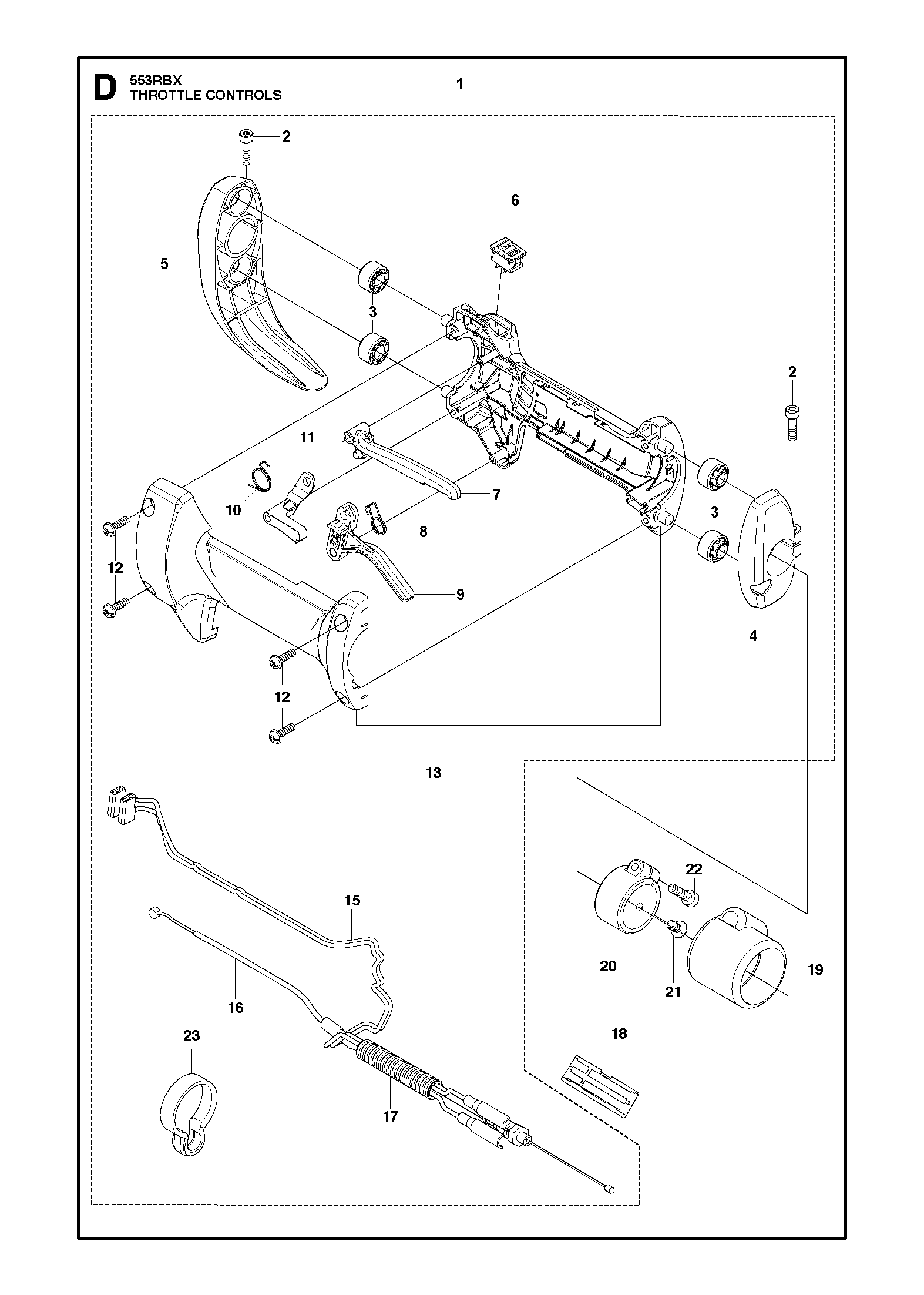 Husqvarna 511591801 onderdelentekening - positie 10