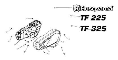 Husqvarna 590171601 onderdelentekening - positie 1