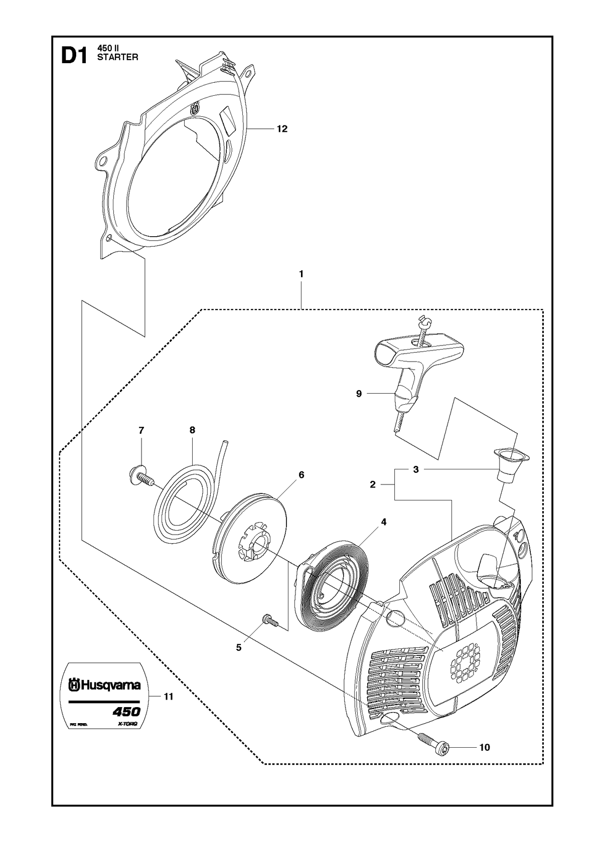 Husqvarna 544377002 onderdelentekening - positie 11