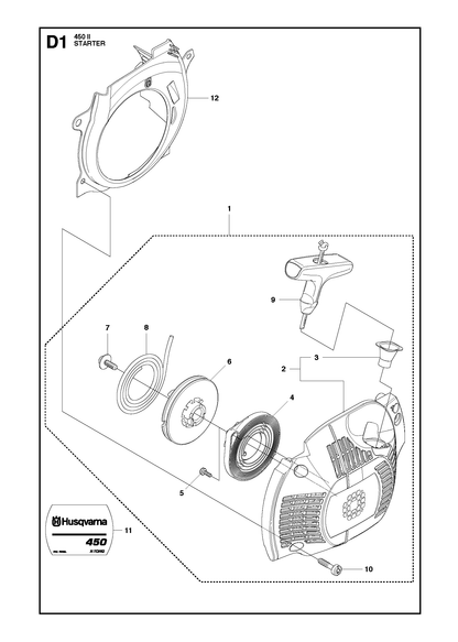 Husqvarna 544377002 onderdelentekening - positie 11
