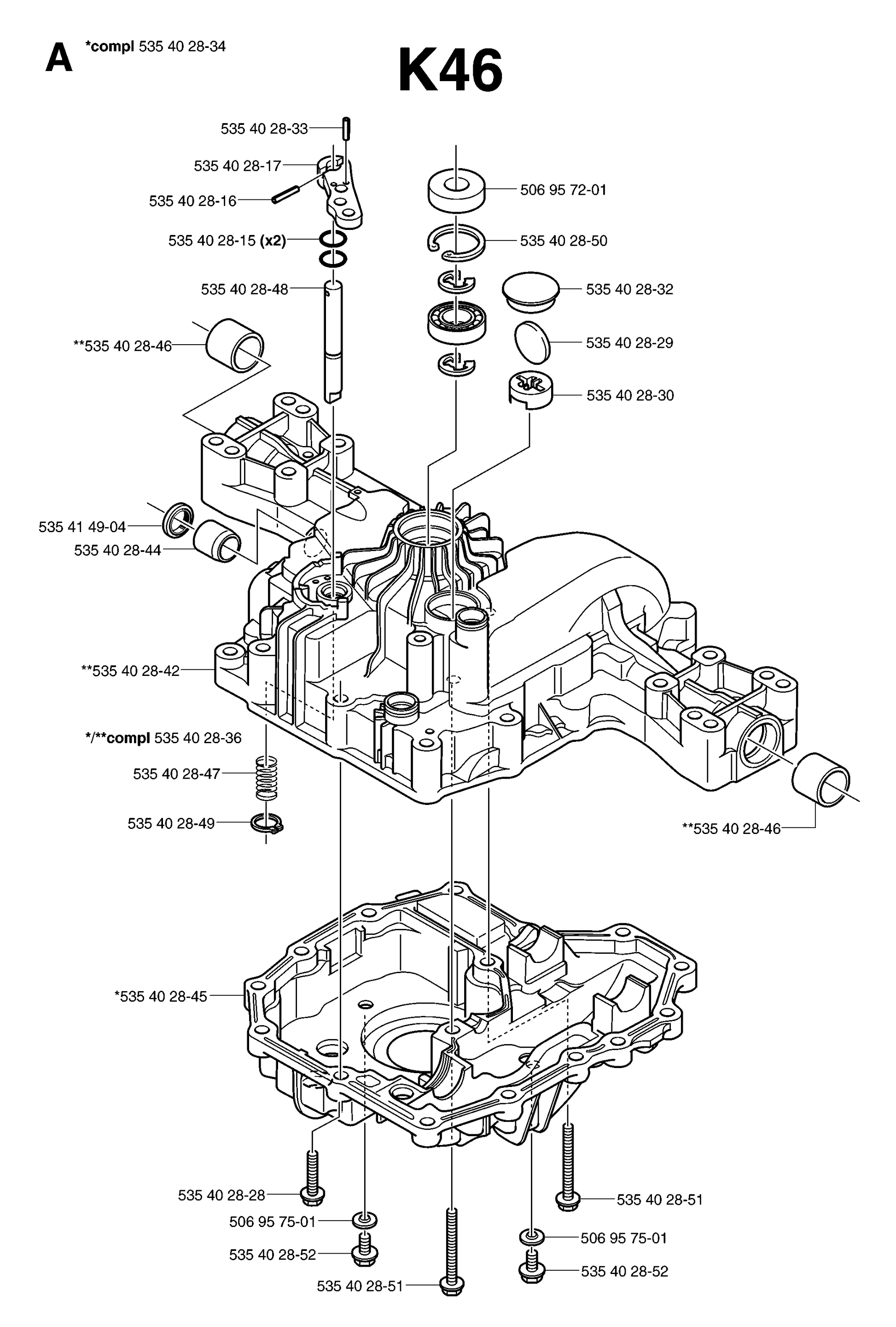 Husqvarna 506957201 onderdelentekening - positie 27