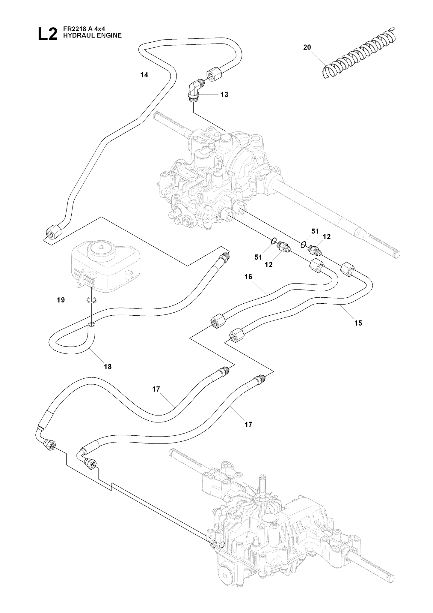 Husqvarna 505131101 onderdelentekening - positie 19