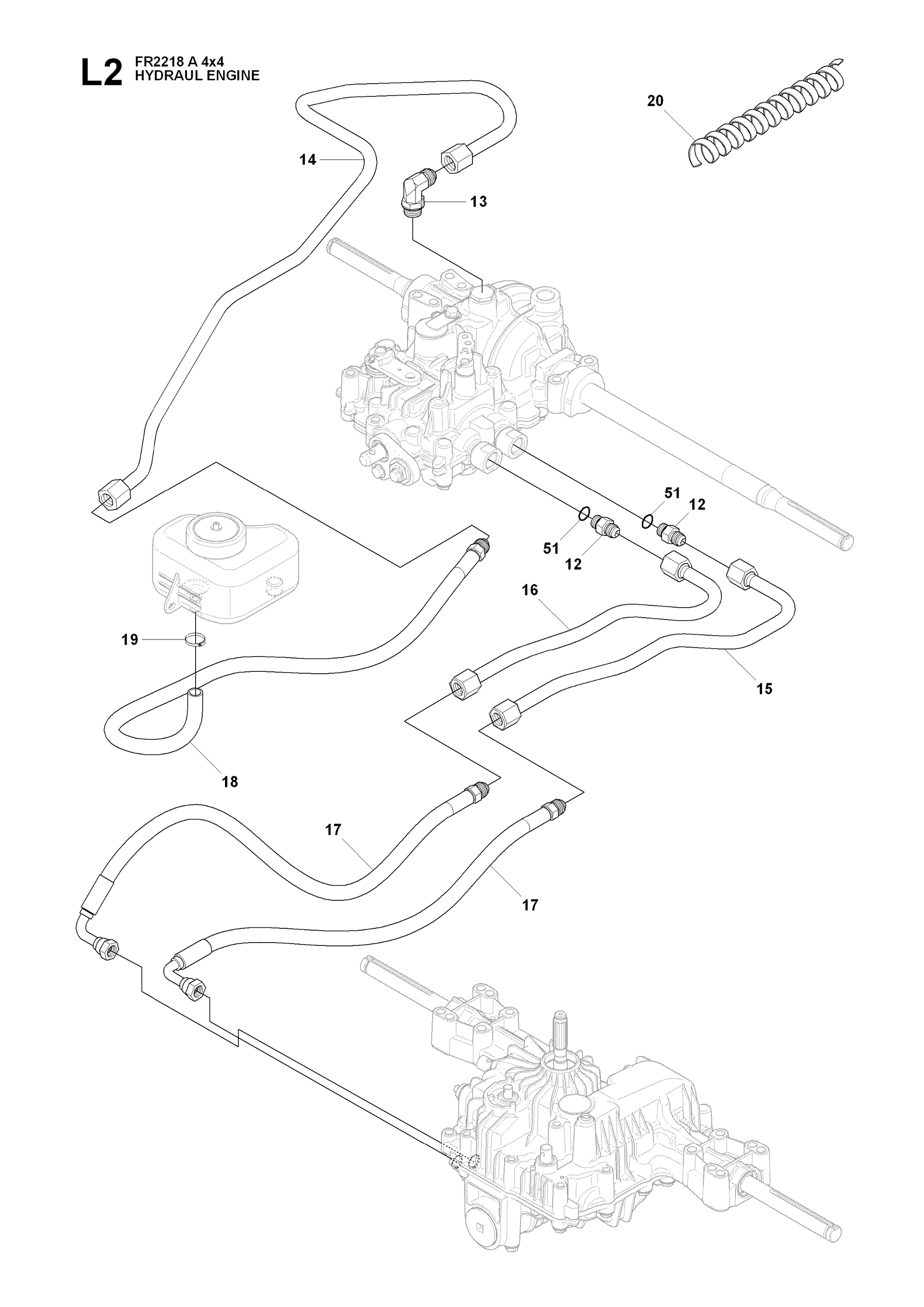Husqvarna 505131101 onderdelentekening - positie 19