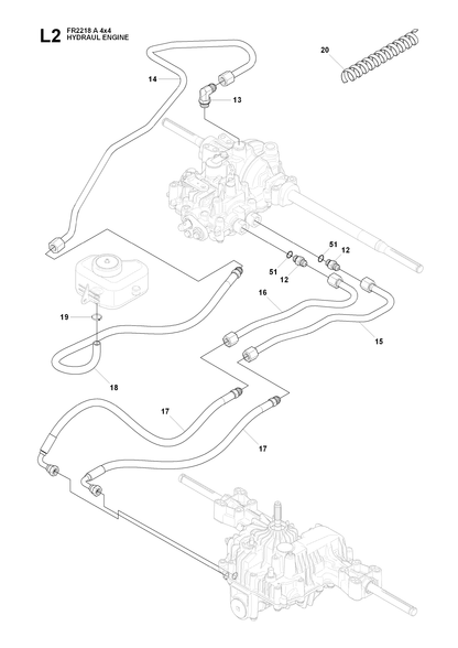 Husqvarna 505131101 onderdelentekening - positie 19