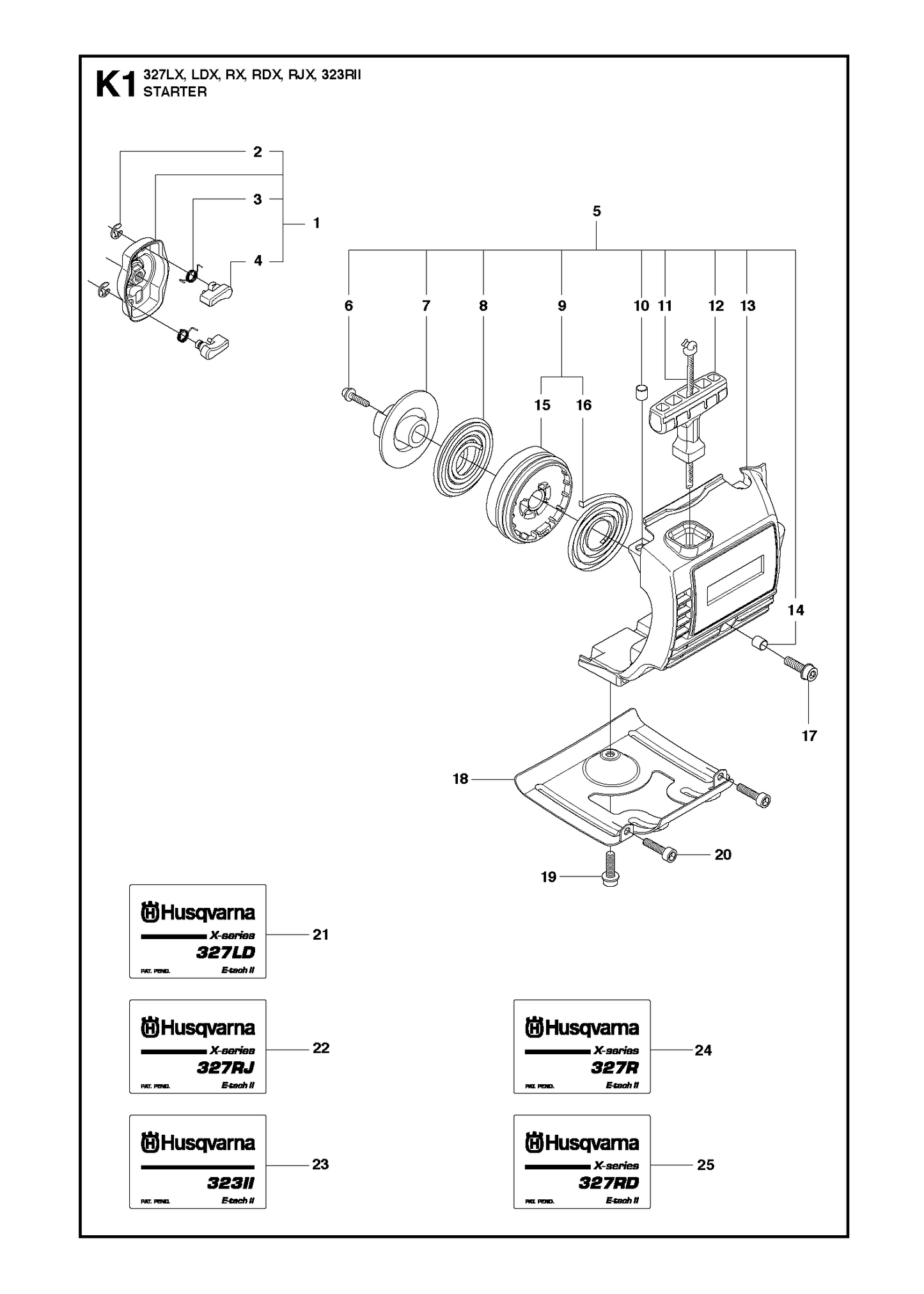 Husqvarna 503859001 onderdelentekening - positie 16