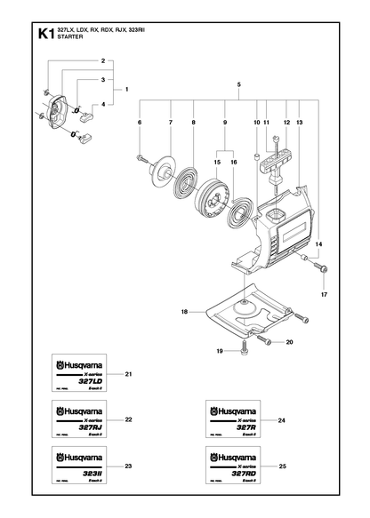 Husqvarna 503859001 onderdelentekening - positie 16