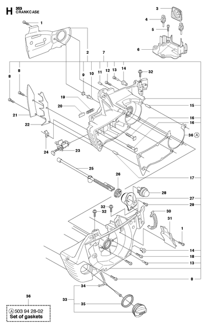 Husqvarna 503888601 onderdelentekening - positie 31