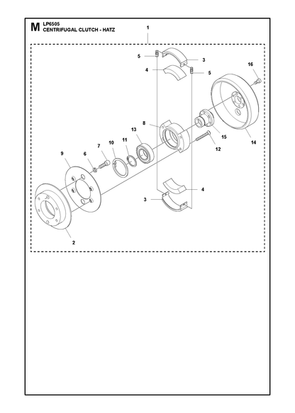 Husqvarna 594579201 onderdelentekening - positie 14