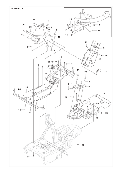 Husqvarna 506570103 onderdelentekening - positie 1
