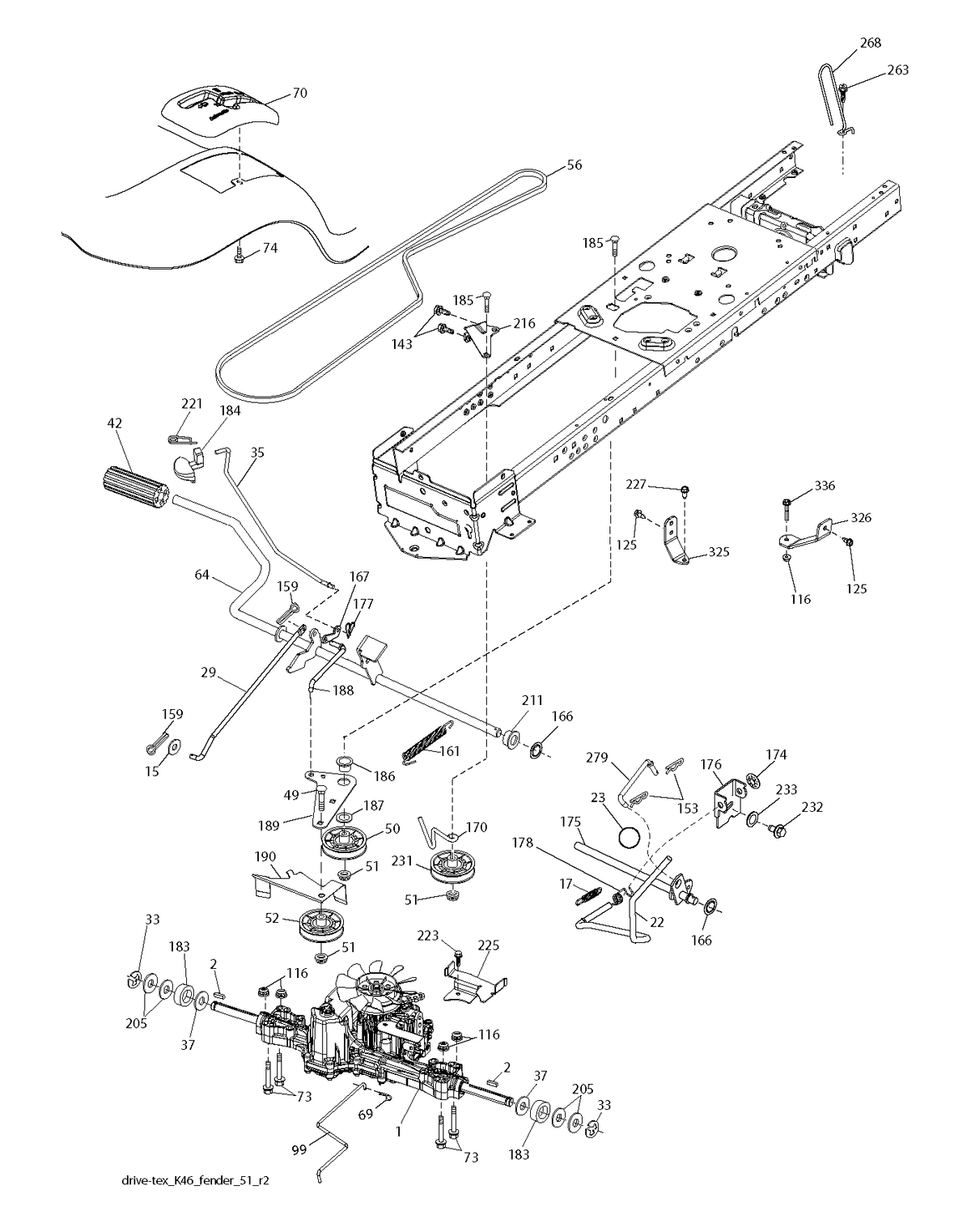 Husqvarna 586431203 onderdelentekening - positie 325