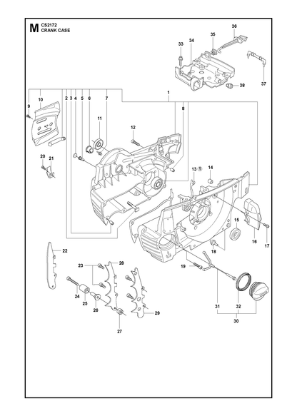 Husqvarna 503626820 onderdelentekening - positie 1