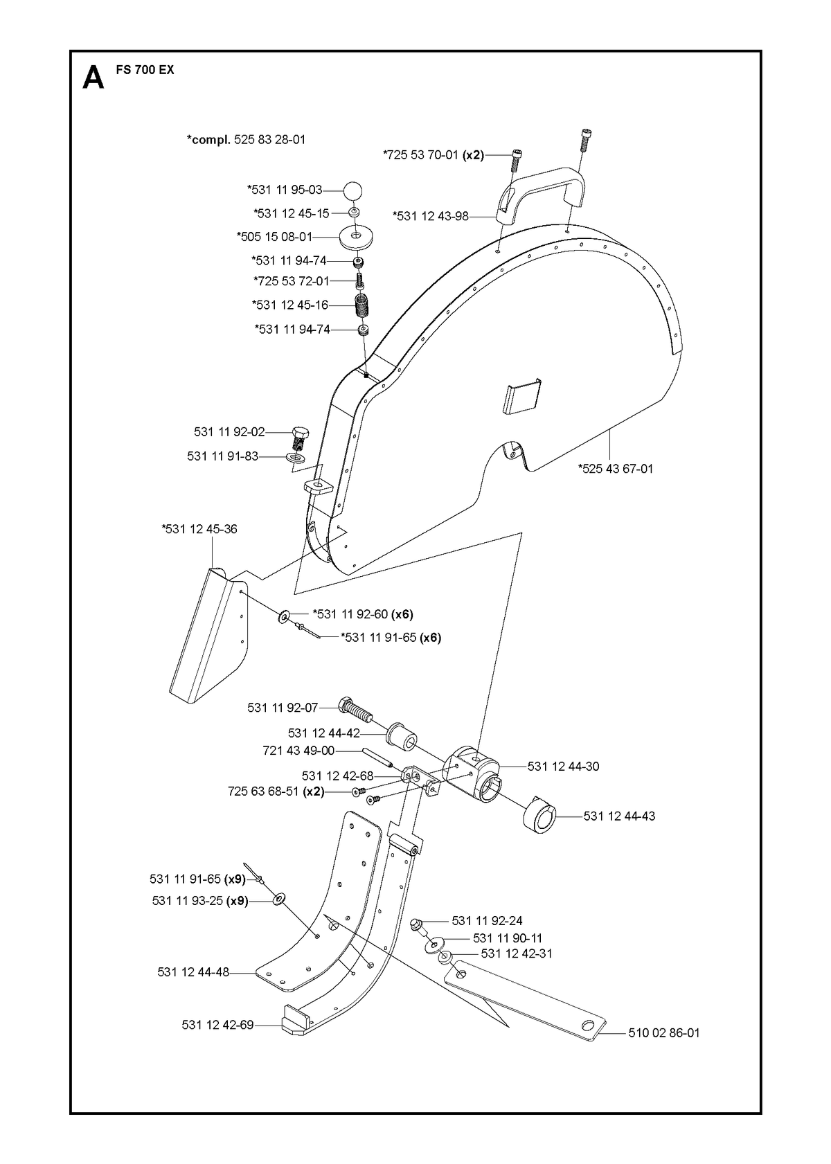 Husqvarna 531124443 onderdelentekening - positie 21